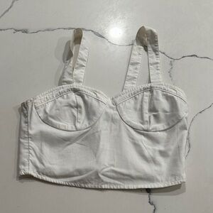 Hollister Cream Bustier Top